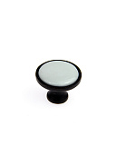 Ручка кнопка с керамикой, коллекция "Fire", черная патинированная медь/вставка 10 (FC001ORB/10)