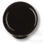 Ручка кнопка детская коллекция, выполнена в форме шара, цвет черный глянцевый (626NE1)