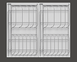 Сушка выдвижная Ф11, Дайнинг Агент 600 мм; рама; крепление к фасаду; направляющие; 2 модуля для посуды большие, цвет ТИТАН, цвет дна Белый, (2395609706) (2395609706)